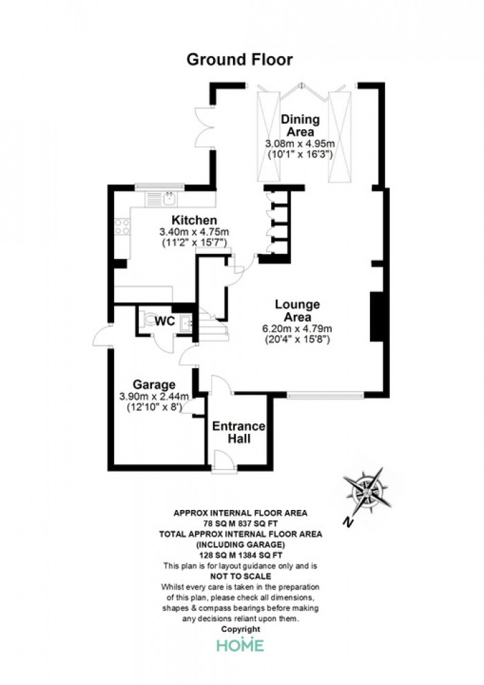 Floorplan for Spalding Way, Great Baddow, Chelmsford