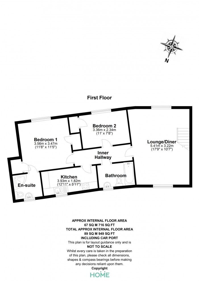Floorplan for Sandford Road, Chelmsford