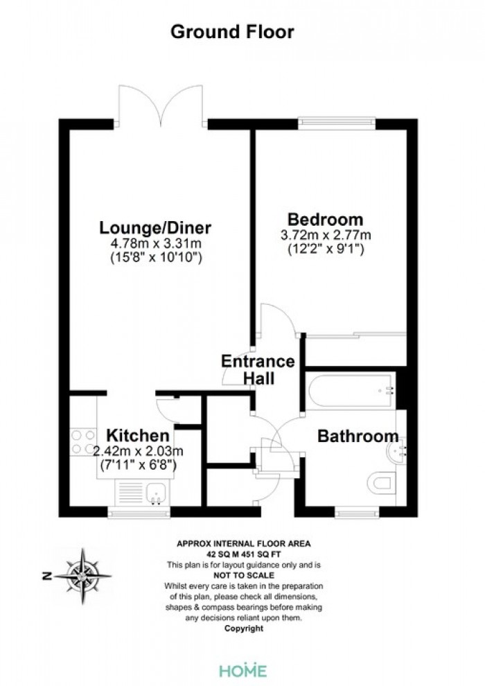Floorplan for Petresfield Way, West Horndon, Brentwood