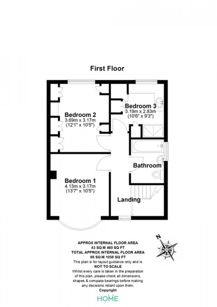 Floorplan for Prykes Drive, Chelmsford