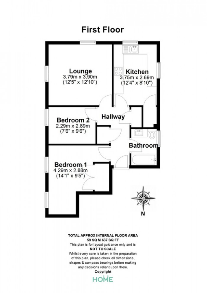 Floorplan for Abell Way, Chancellor Park, Chelmsford