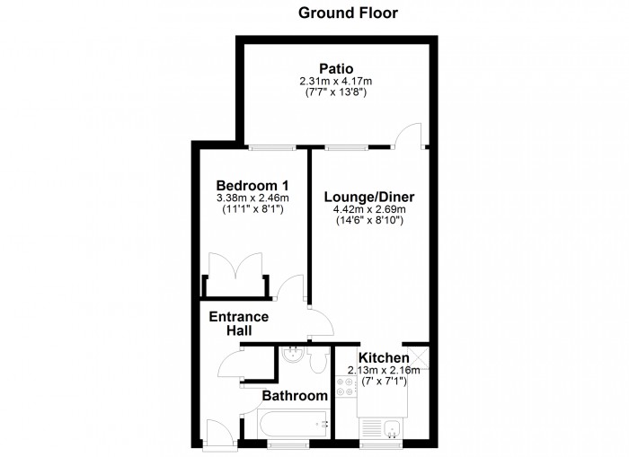 Floorplan for Upper Bridge Road, Old Moulsham, Chelmsford