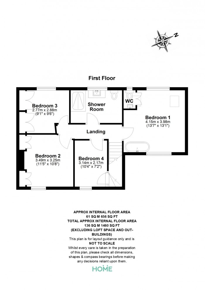 Floorplan for Fanners Green, Great Waltham, Chelmsford