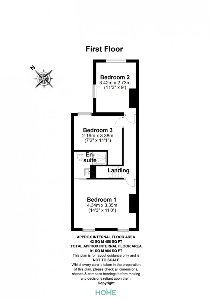 Floorplan for Grove Road, Old Moulsham, Chelmsford