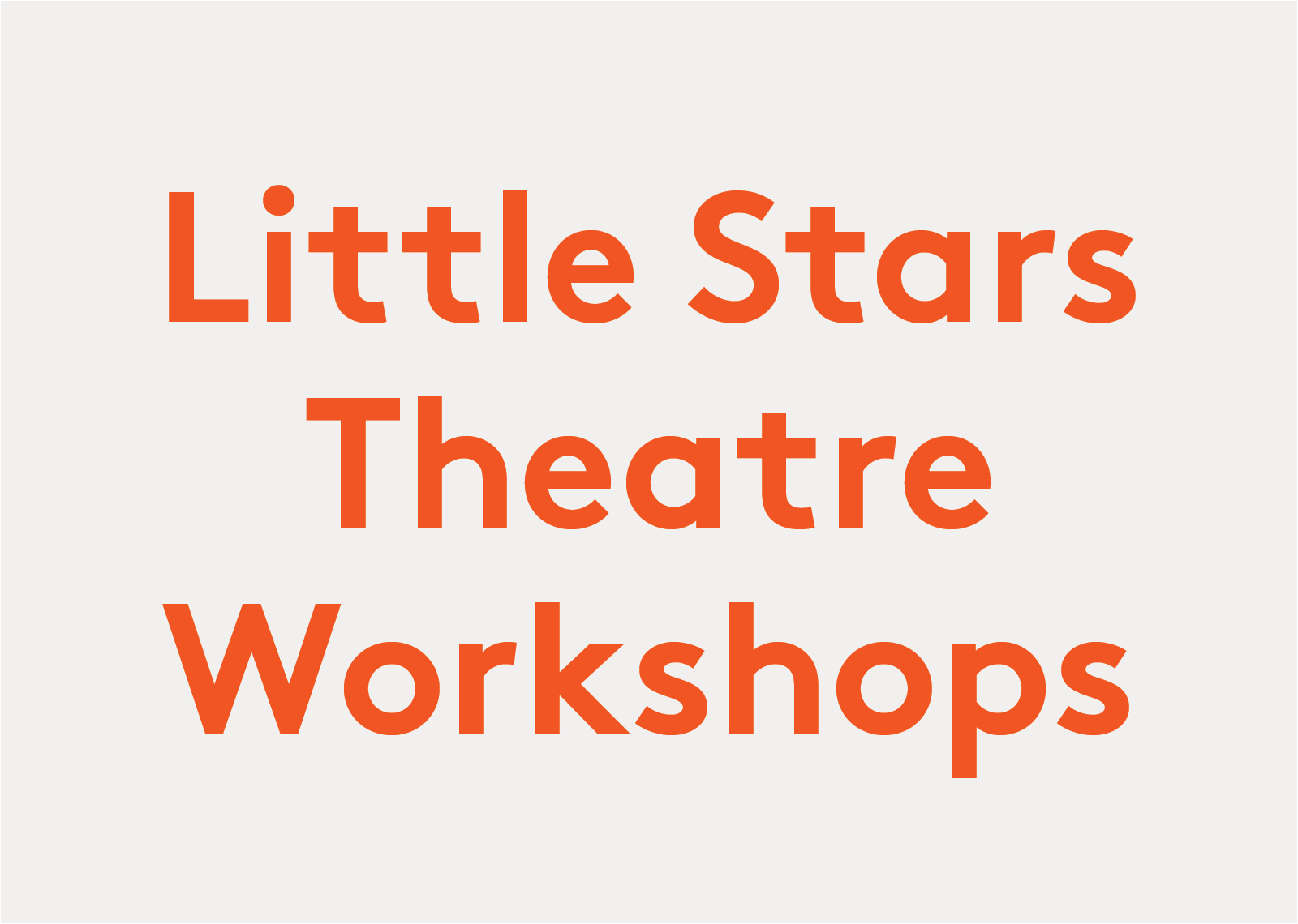 Little Stars Theatre Workshops